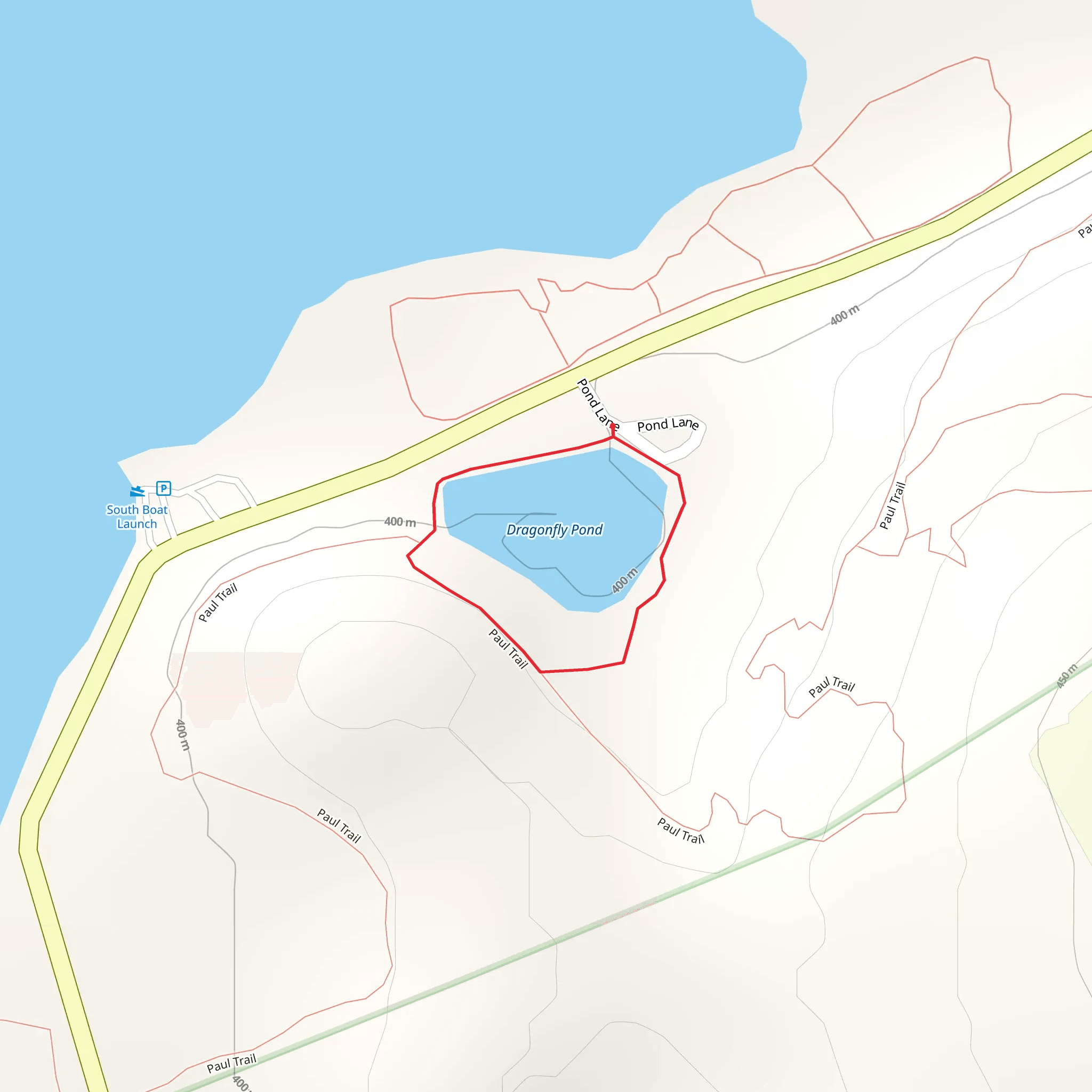 Dragonfly Pond Loop mobile static map