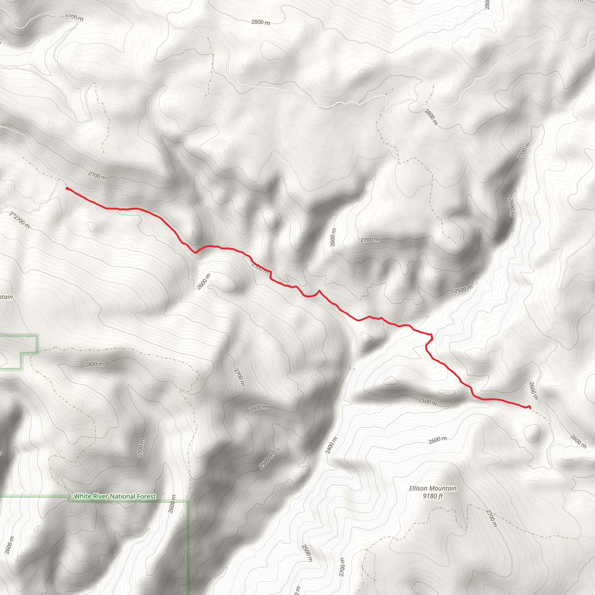 Big Beaver Basin Trail mobile static map