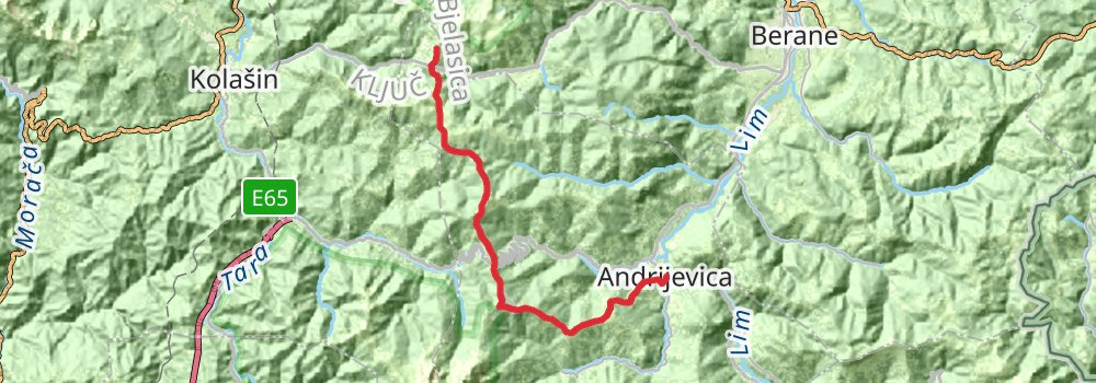 Via Dinarica Montenegro stage 4 Map