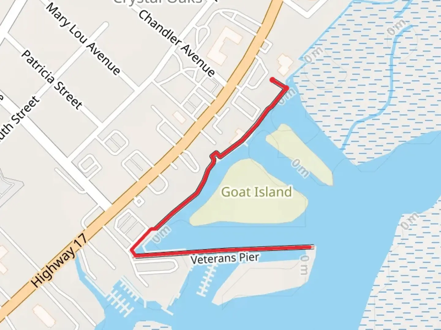 An image depicting the trail Murrells Inlet Marshwalk and its surrounding area.