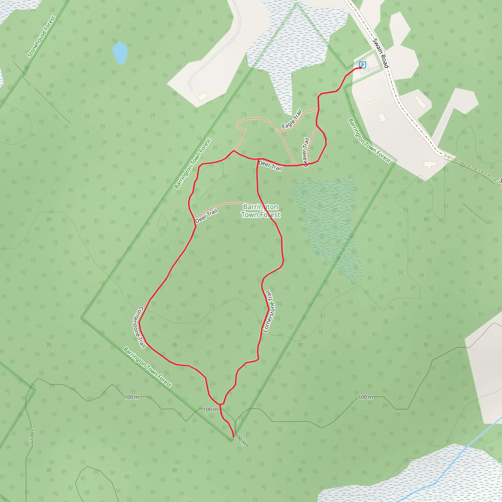 Cornerstone Trail and Deer Trail Loop mobile static map