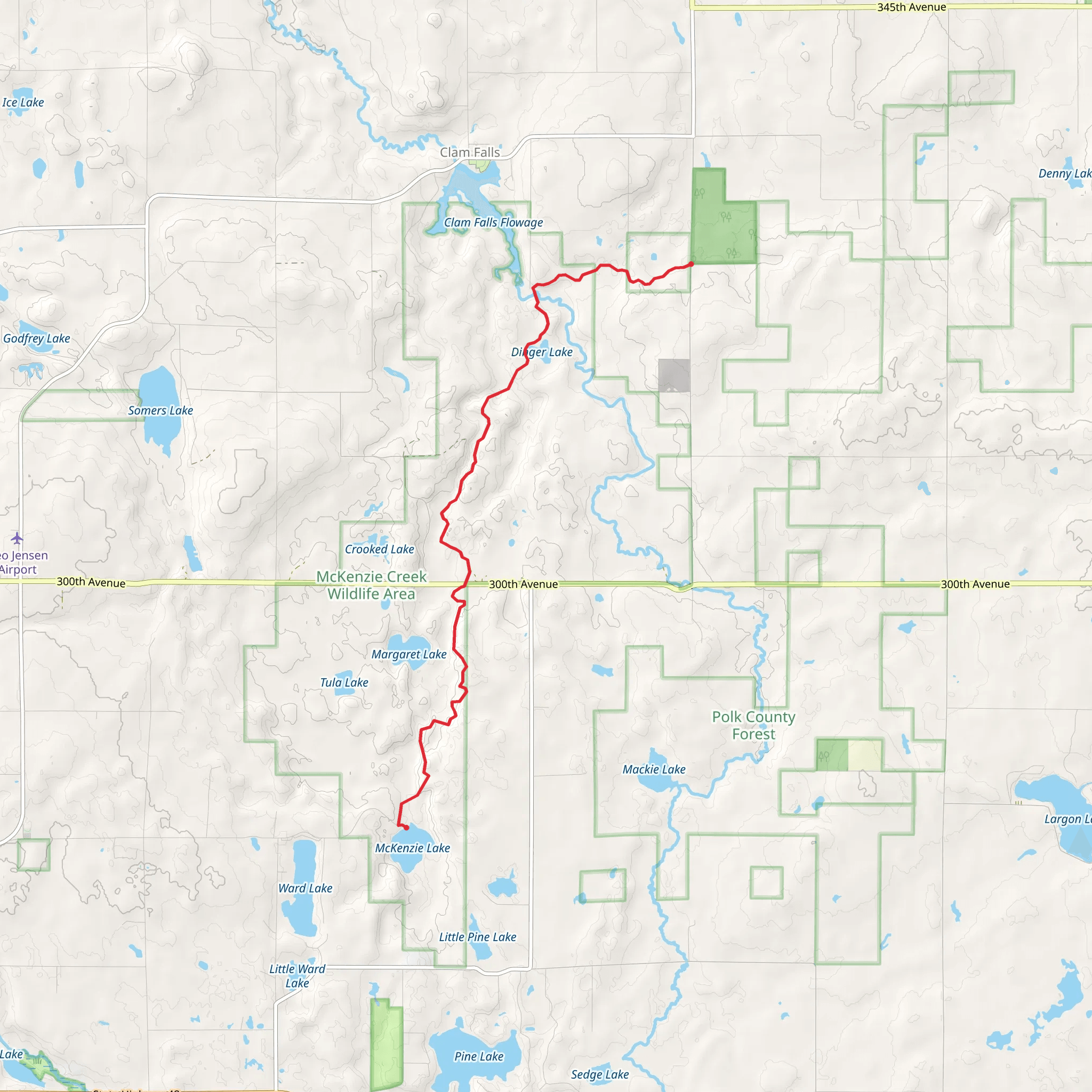 Ice Age Trail -McKenzie Lake mobile static map