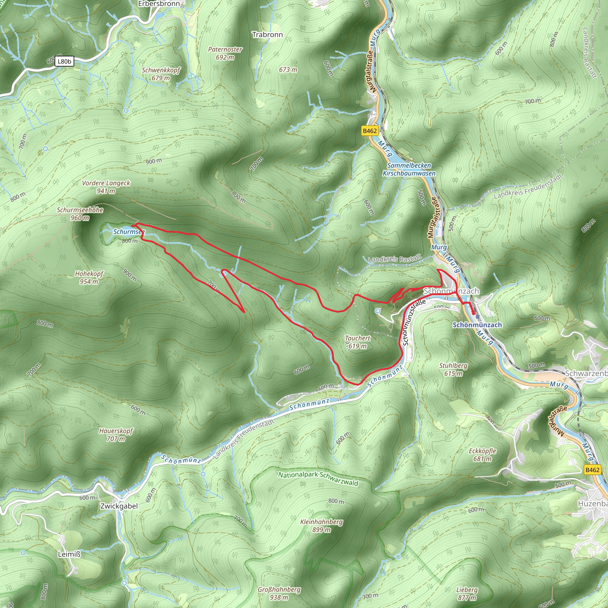 Schurmsee Loop via Schifferstraße mobile static map