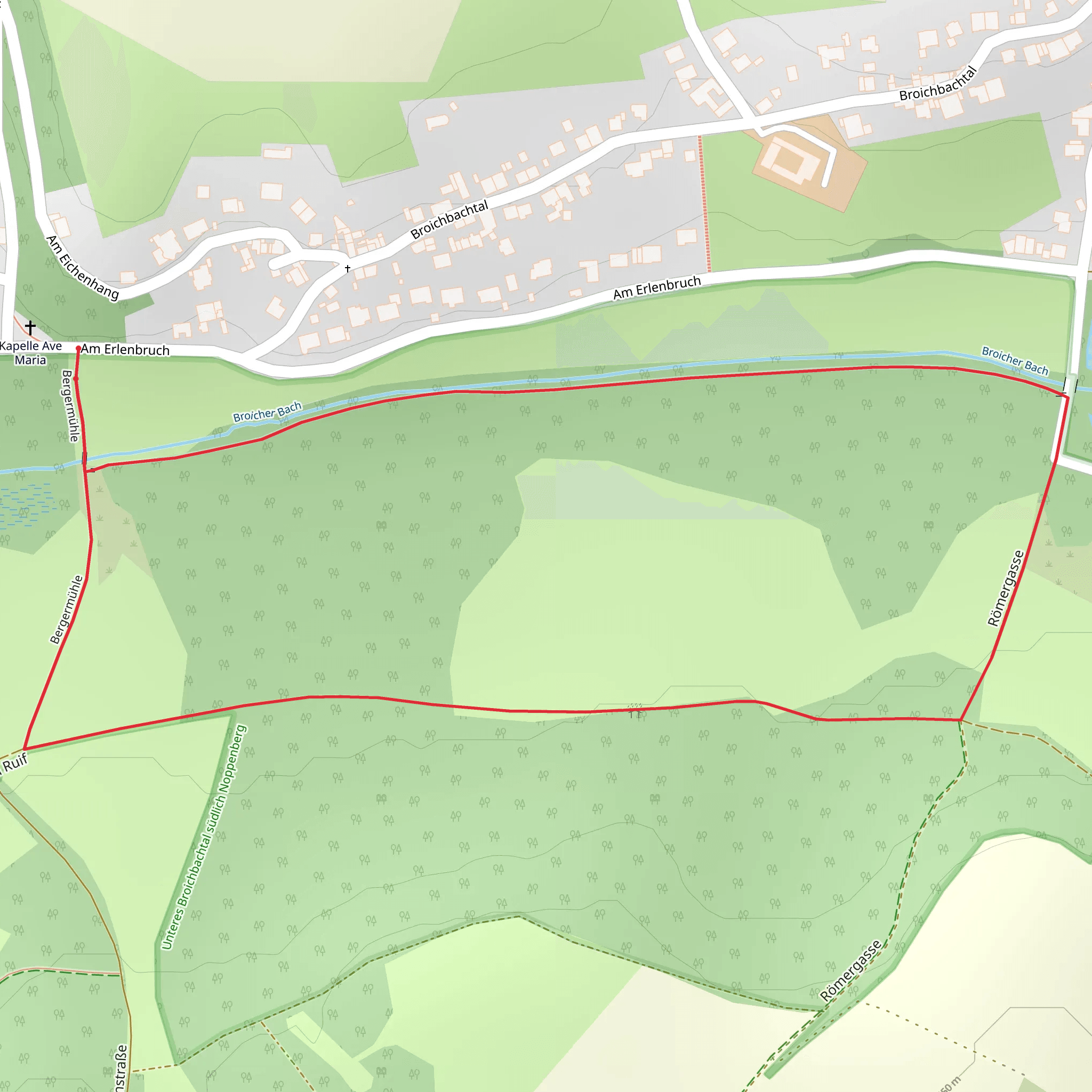 Unteres Broichbachtal südlich Noppenberg Loop mobile static map