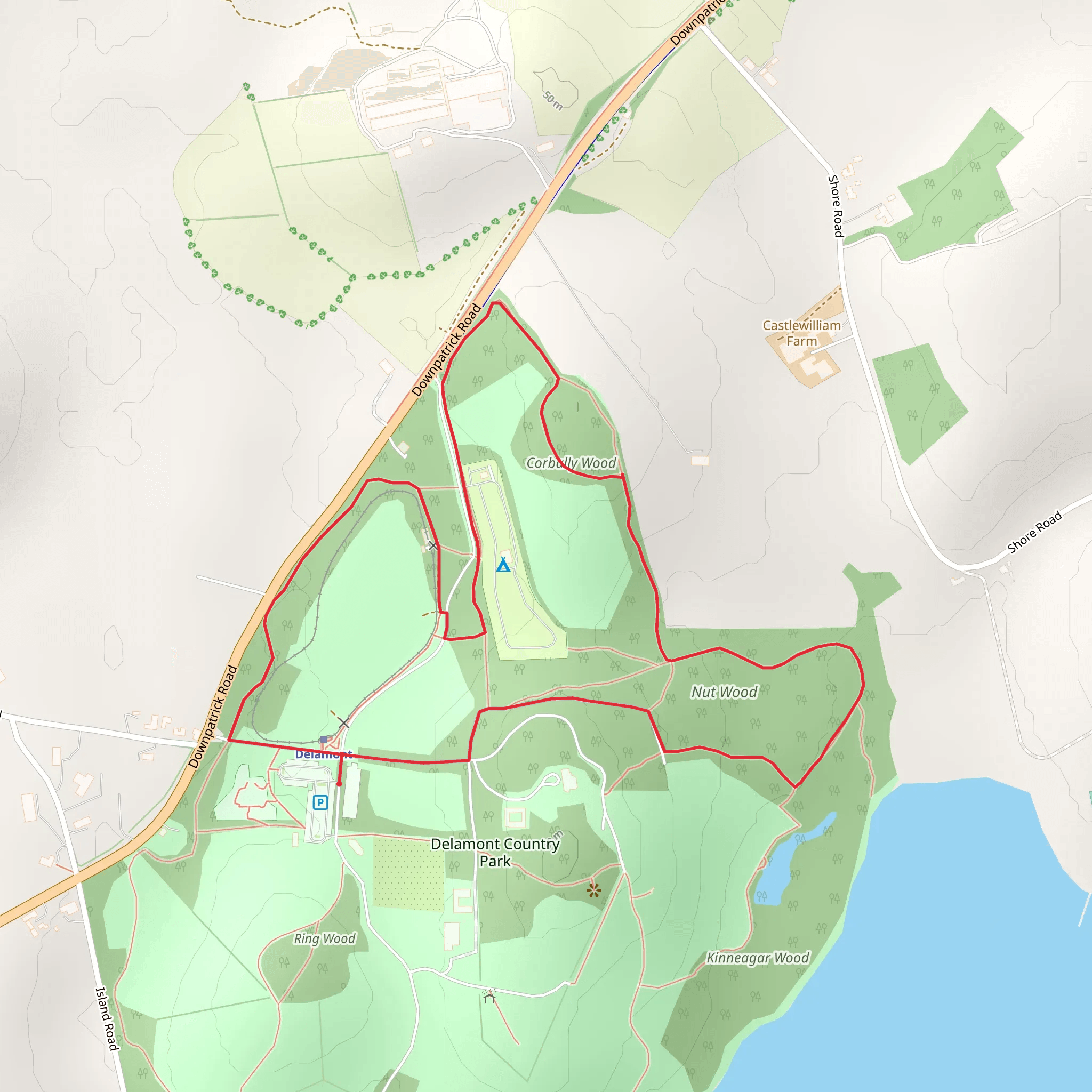 Delamont Corbally Walk mobile static map