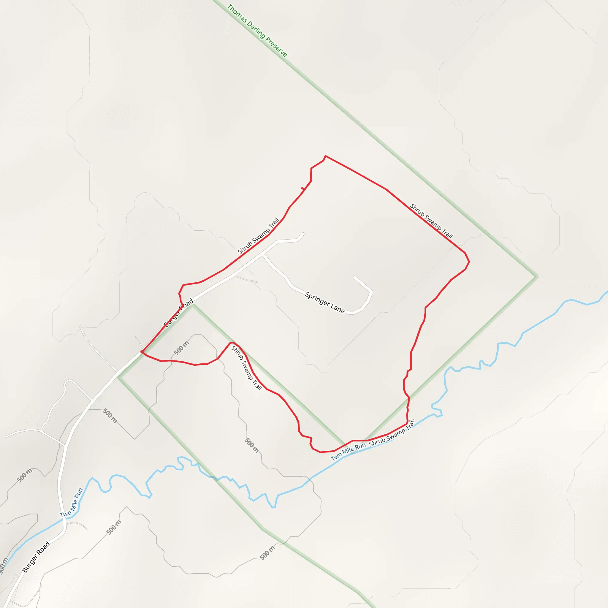 Shrub Swamp Trail Loop mobile static map