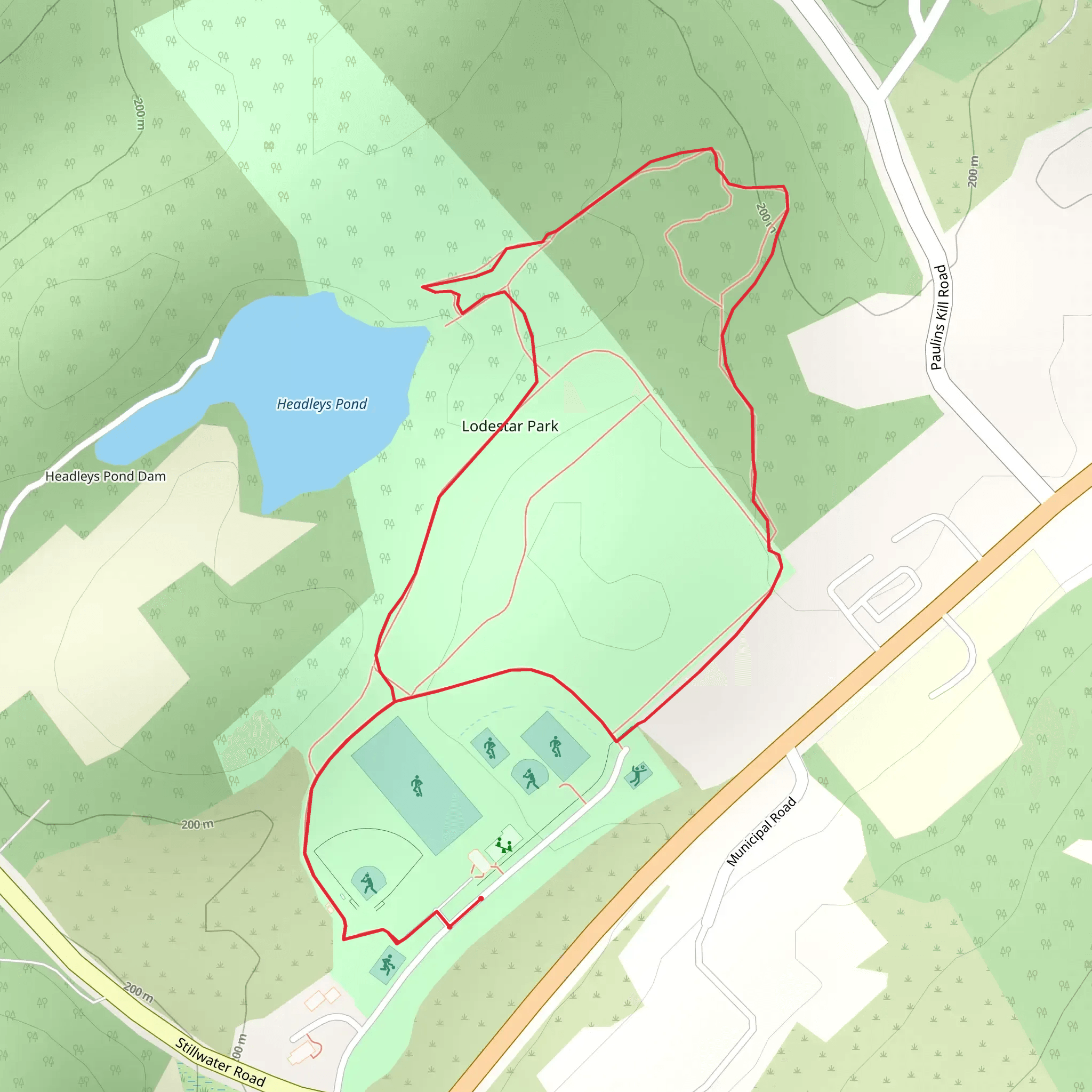 Lodestar Park Loop mobile static map