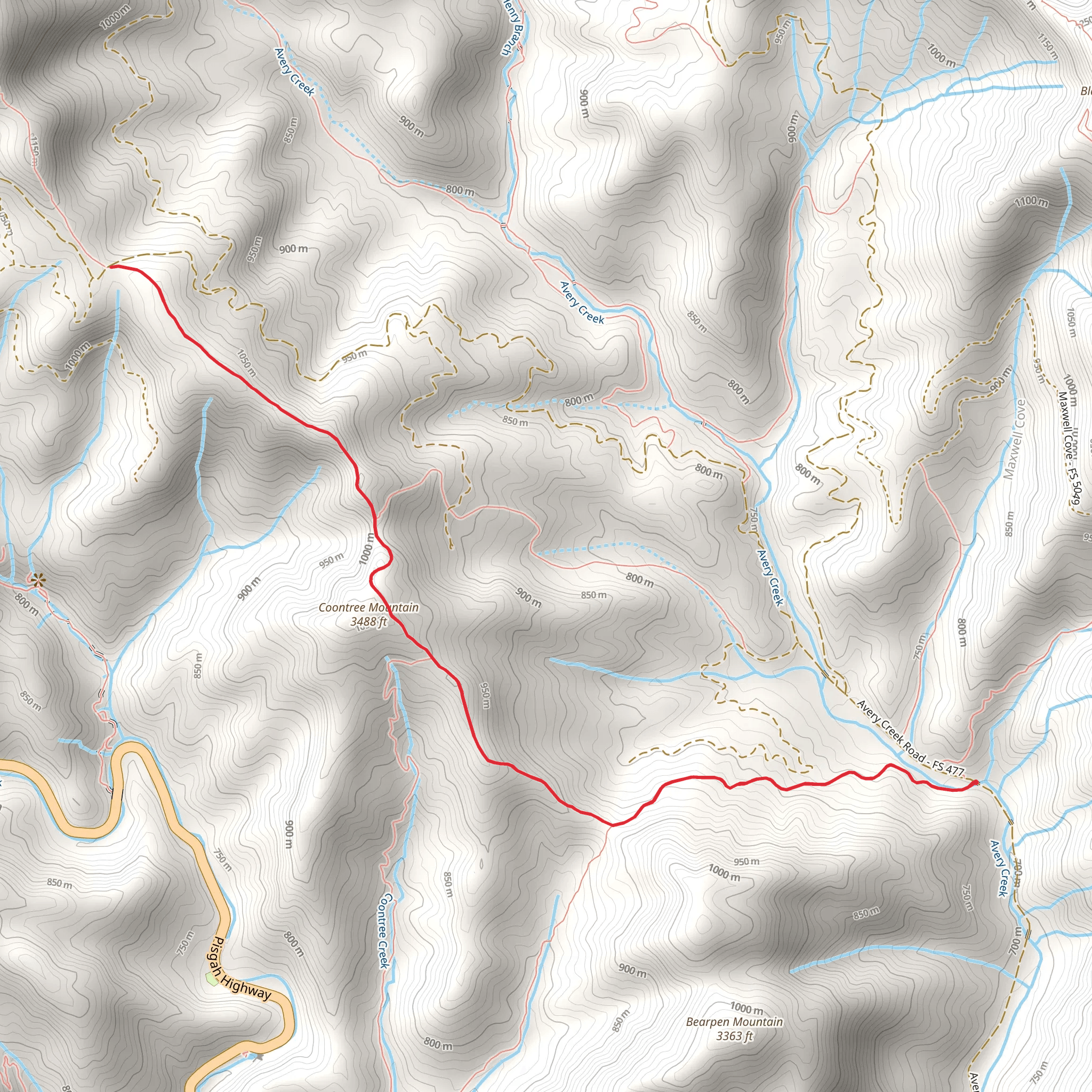 Bennet Gap mobile static map