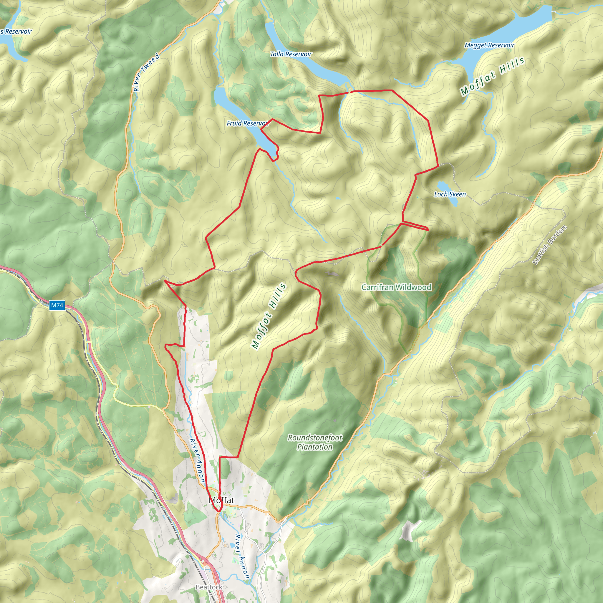 Moffat Mountain Loop mobile static map
