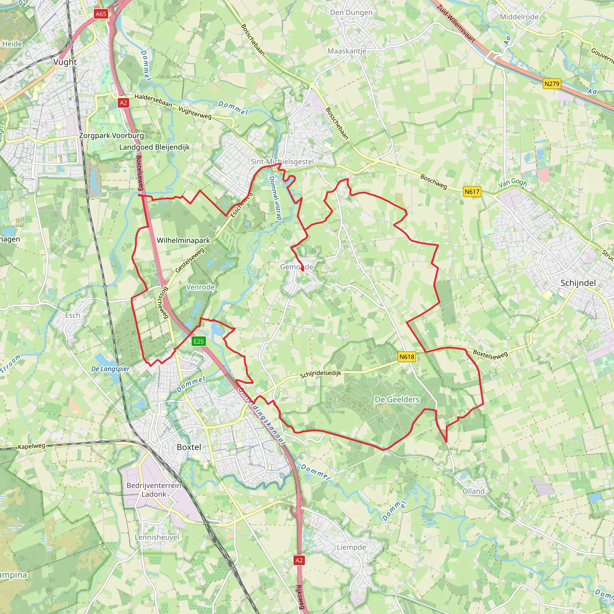 Esscheweg, De Schoonberg and De Gilders Loop mobile static map