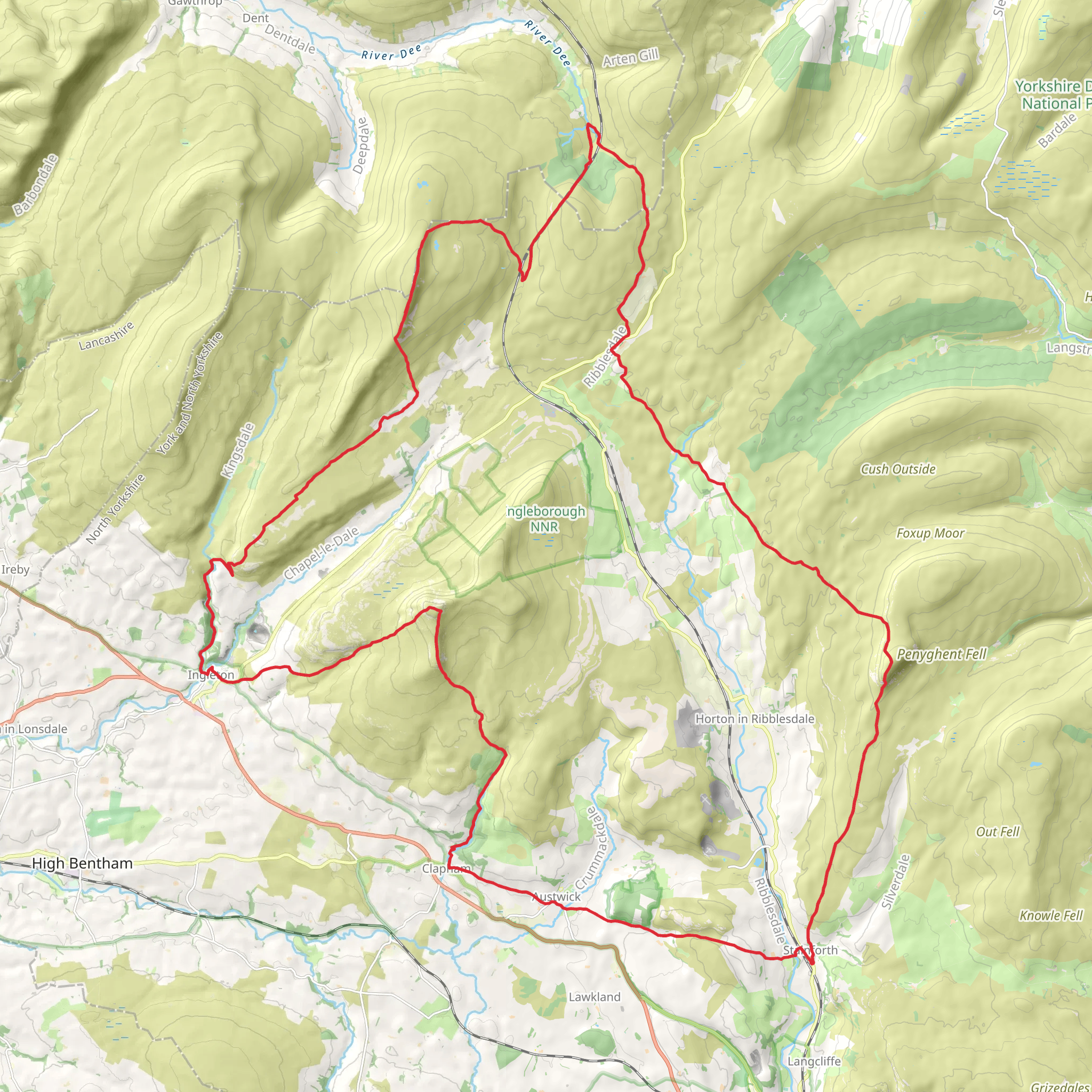 40 Miles Hostels and Peaks Walk mobile static map
