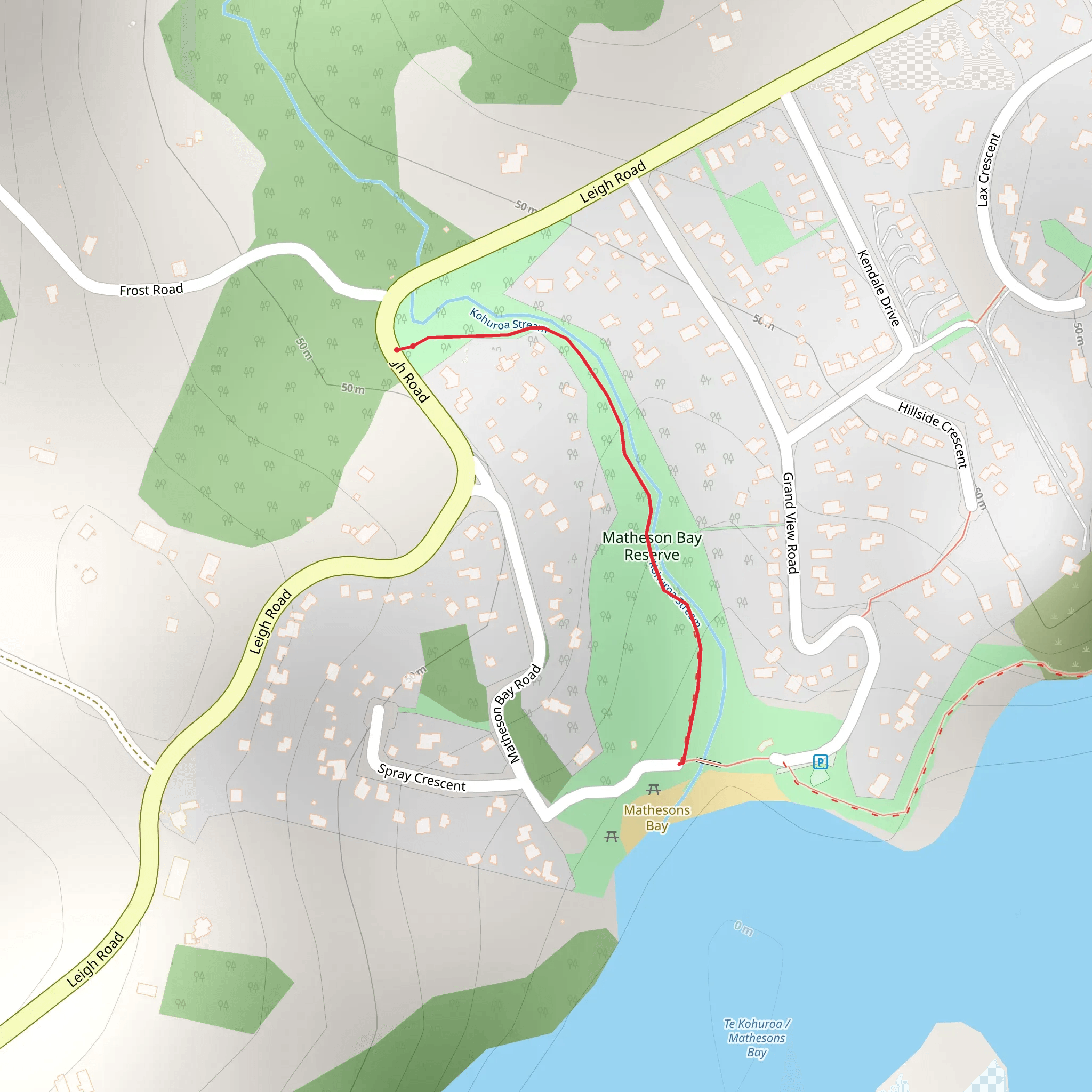 Matheson Bay Bush Walk mobile static map