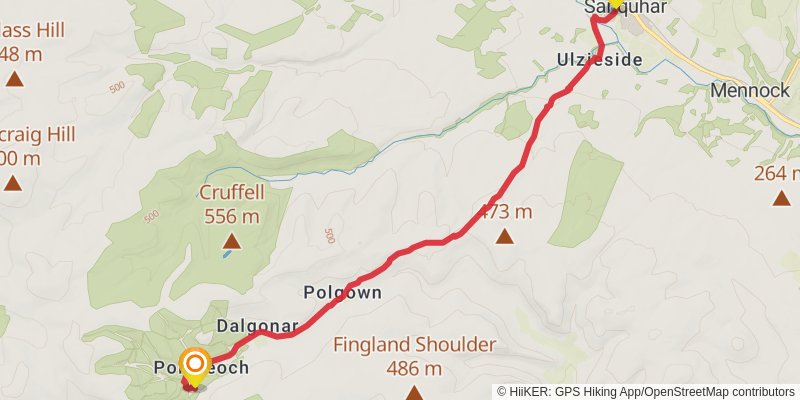 Stranraer to Middleton in Teesdale Walk stage 7 Map