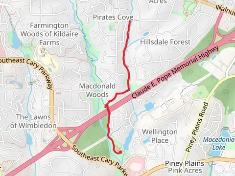 Hinshaw Greenway and Pirates Cove Greenway