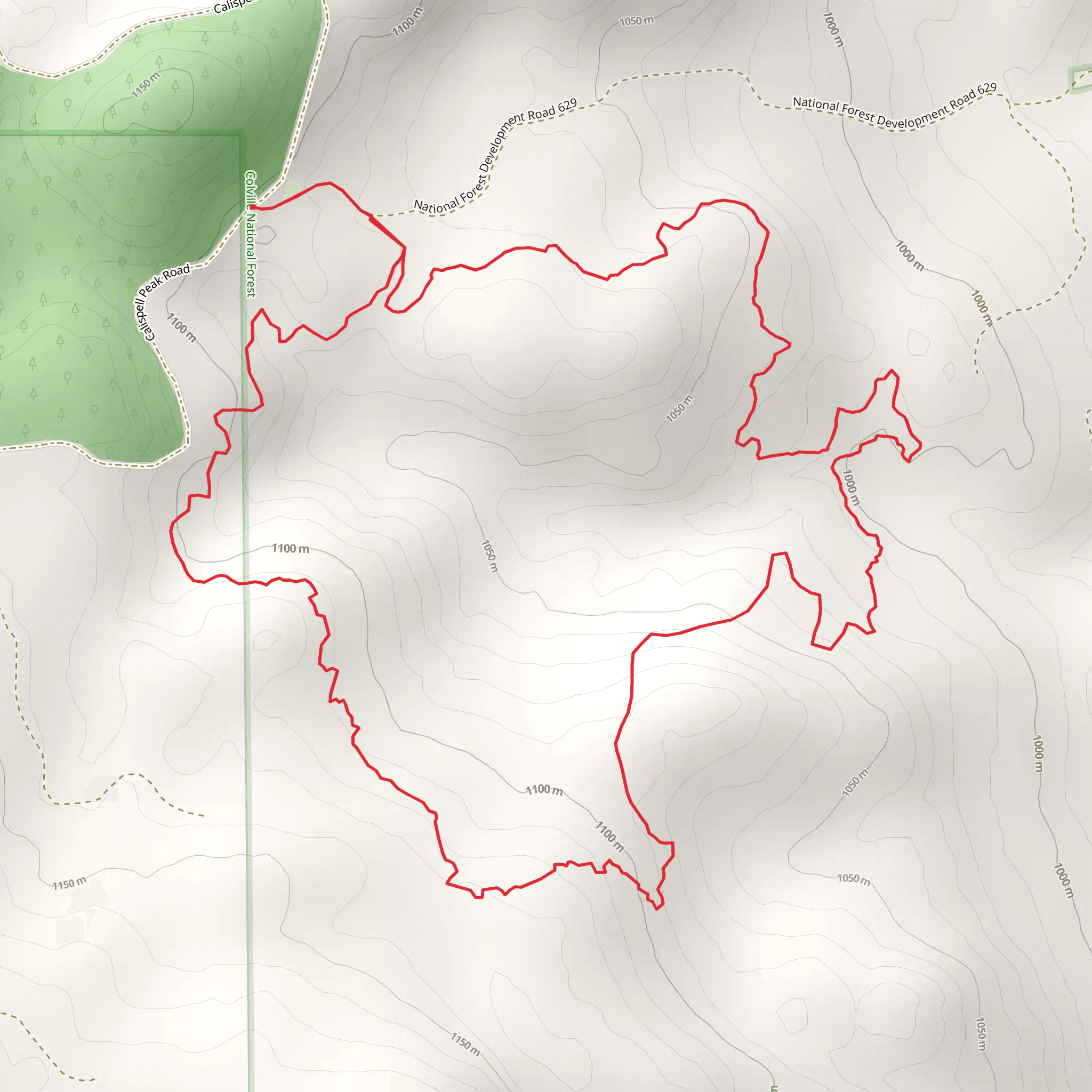 Batey Bould Loop Trail mobile static map