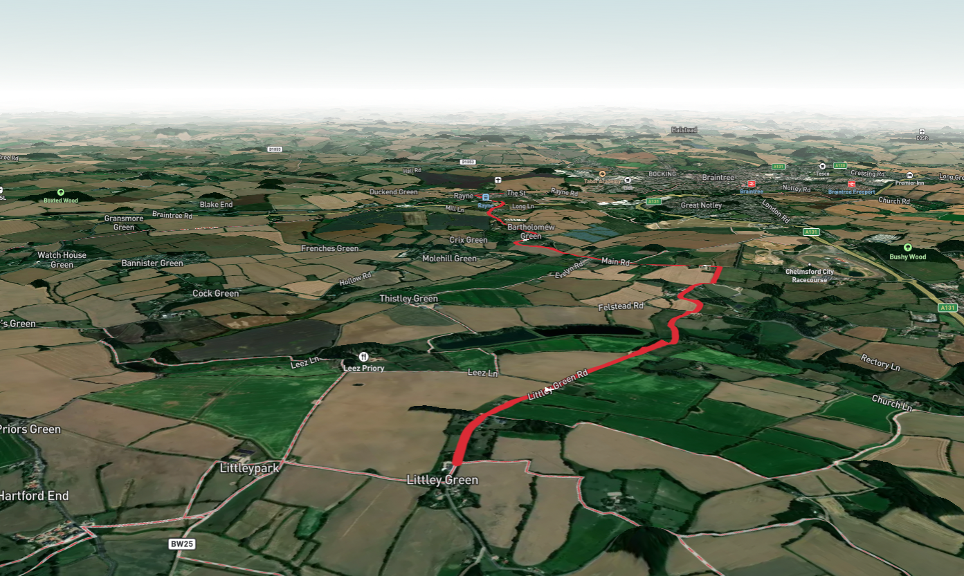 Rayne to Littley Green Walk