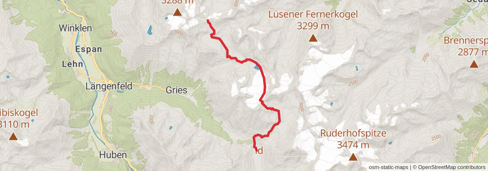 Ötztal Trek stage 4 Map