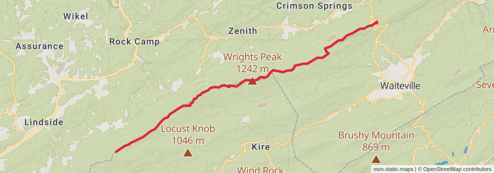 American Perimeter Trail - Southern Appalachian Primary stage 29 Map