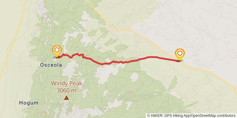 American Discovery Trail - Nevada stage 2 Map