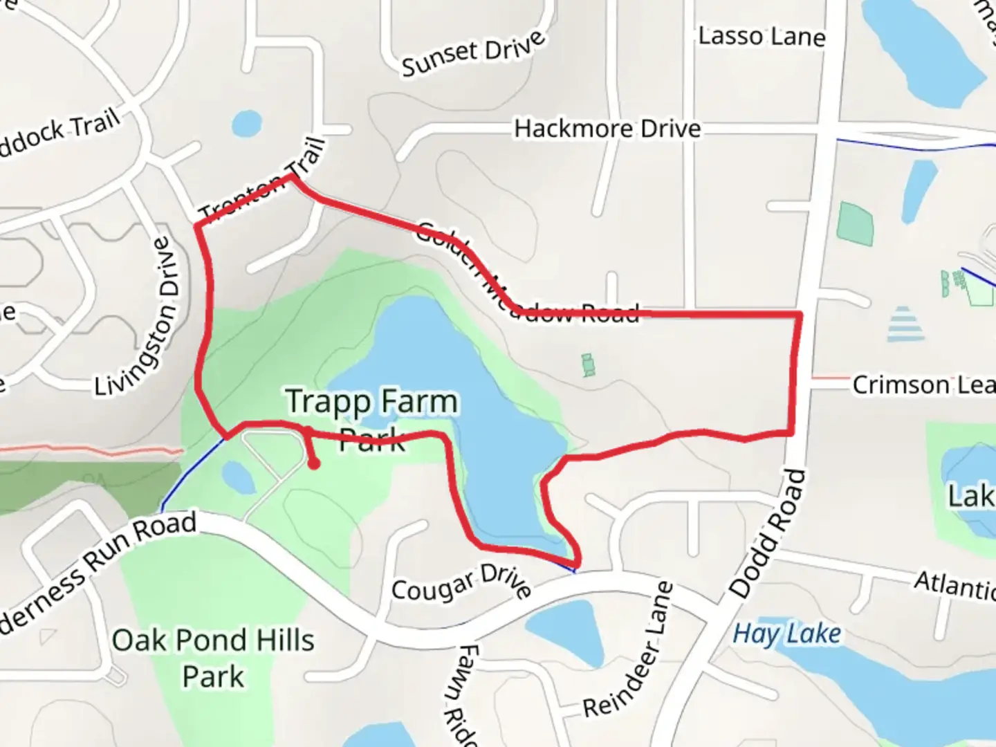 An image depicting the trail Schwanze Lake Loop and its surrounding area.