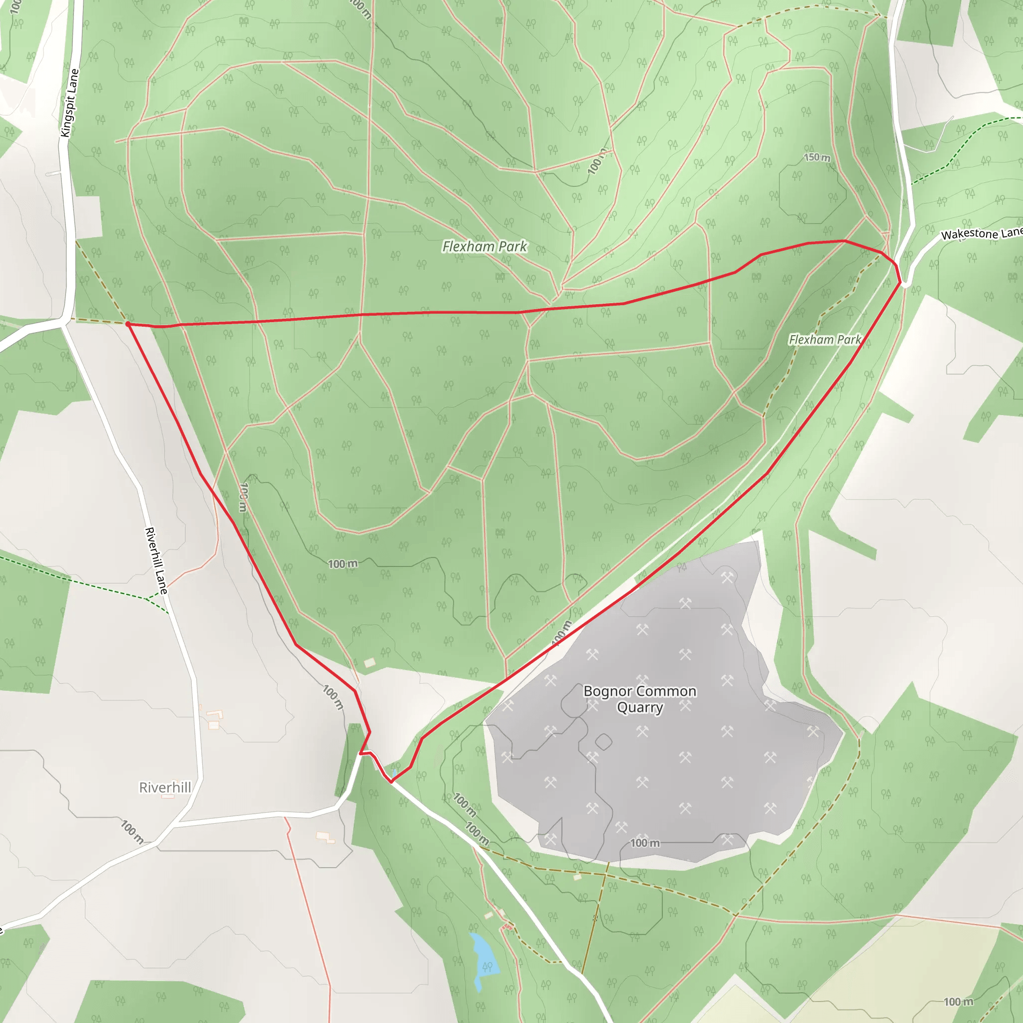 Flexham Park Short Loop mobile static map