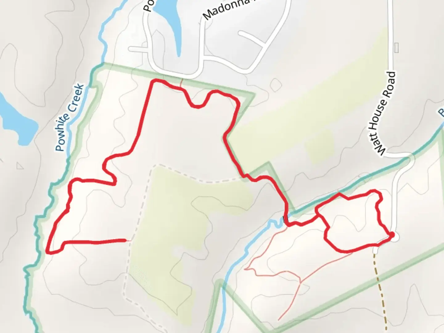 An image depicting the trail Confederat Attack and Federal Defense Trail and its surrounding area.
