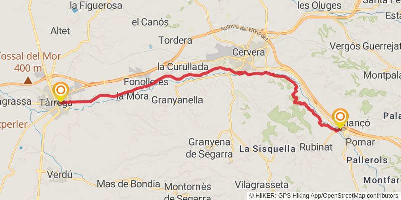 Camino Catalan stage 7 Map