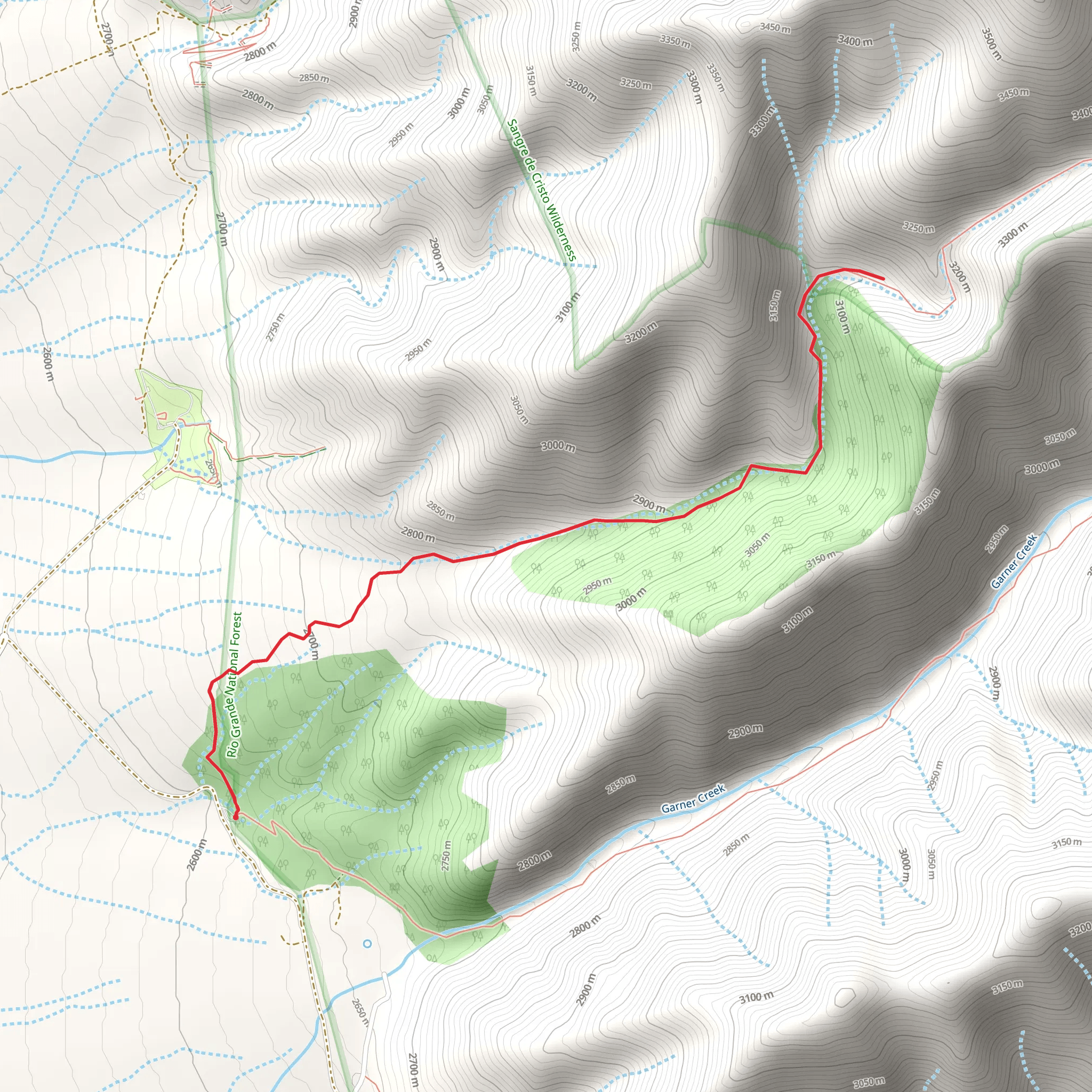 Hot Springs Canyon Trail mobile static map