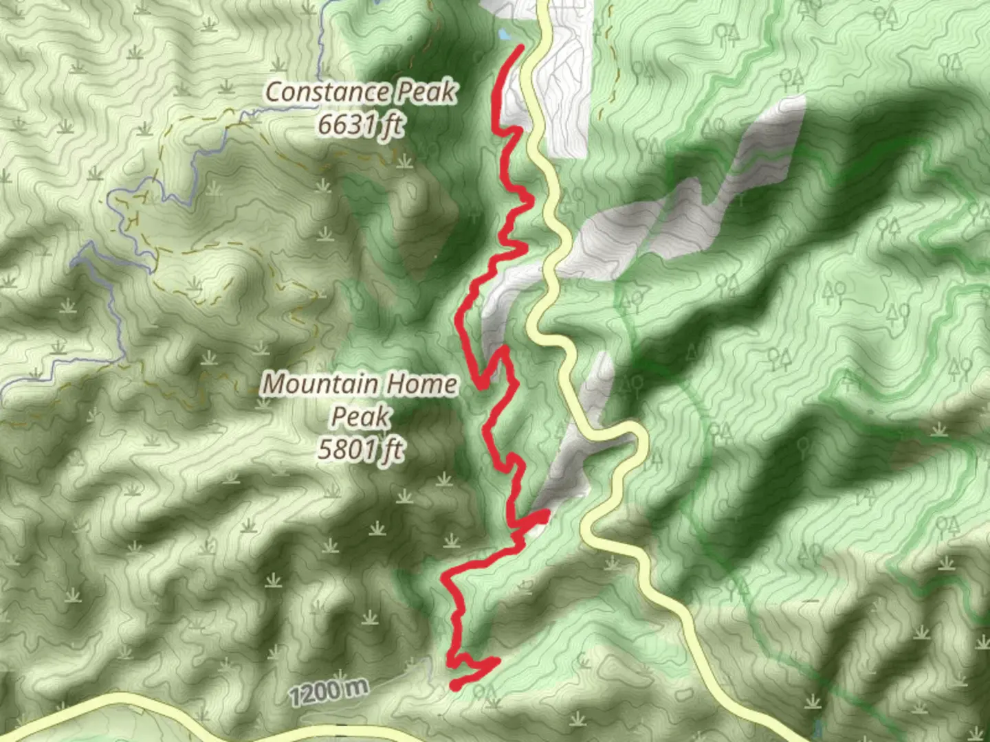 An image depicting the trail Old Control Road and its surrounding area.