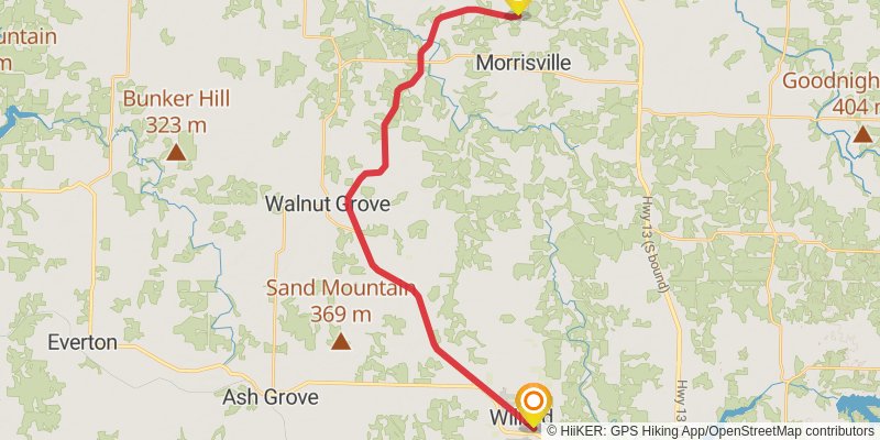 Frisco Highline Trail stage 2 Map