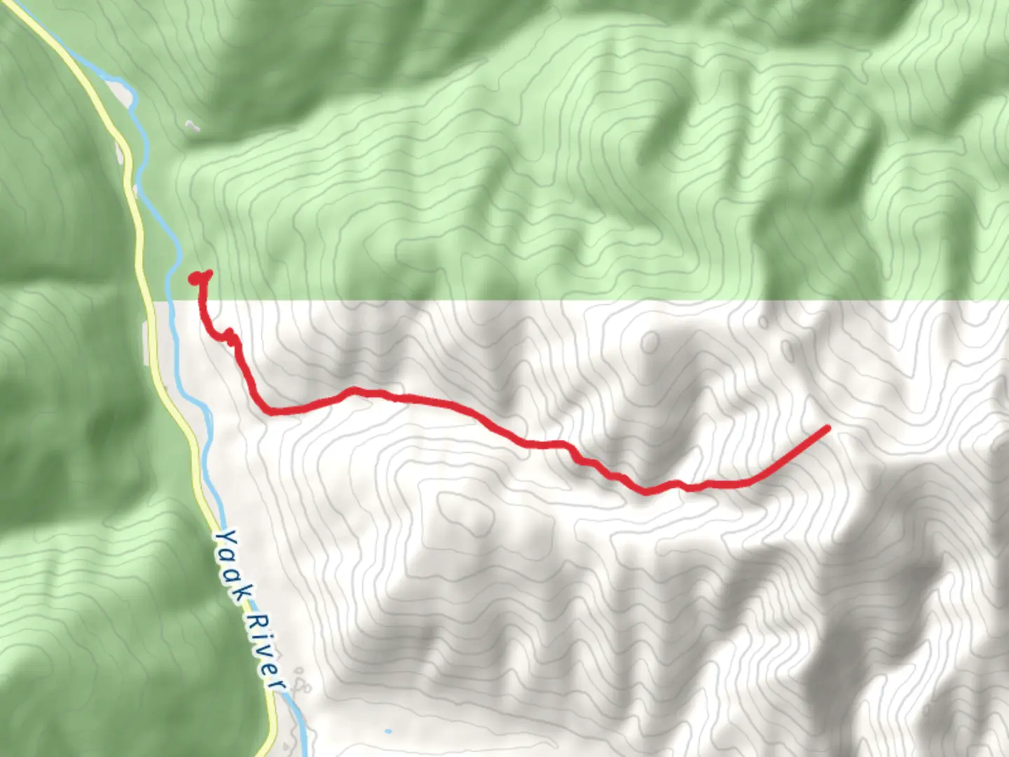 An image depicting the trail Independence Creek Trail and its surrounding area.