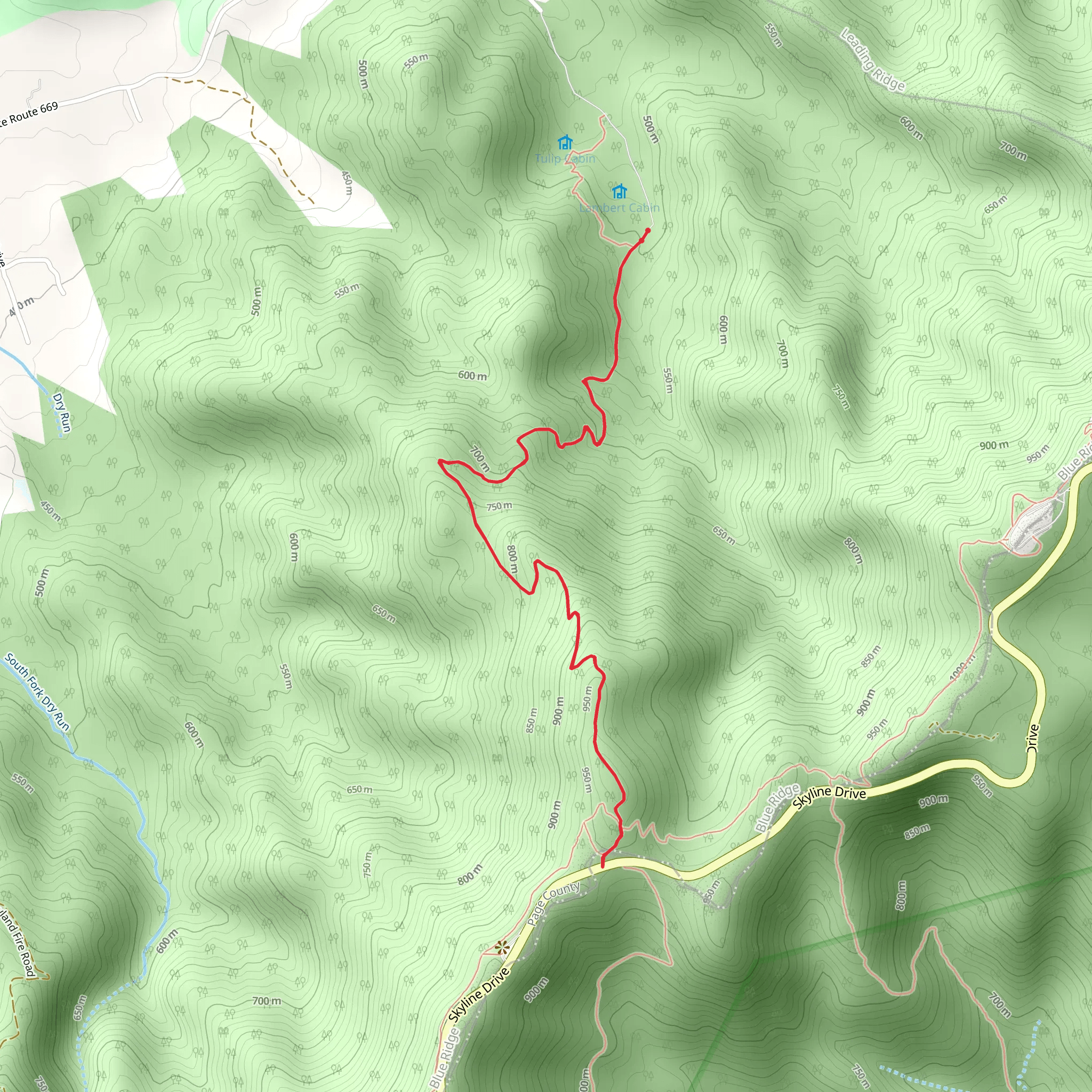 Crusher Ridge Trail mobile static map