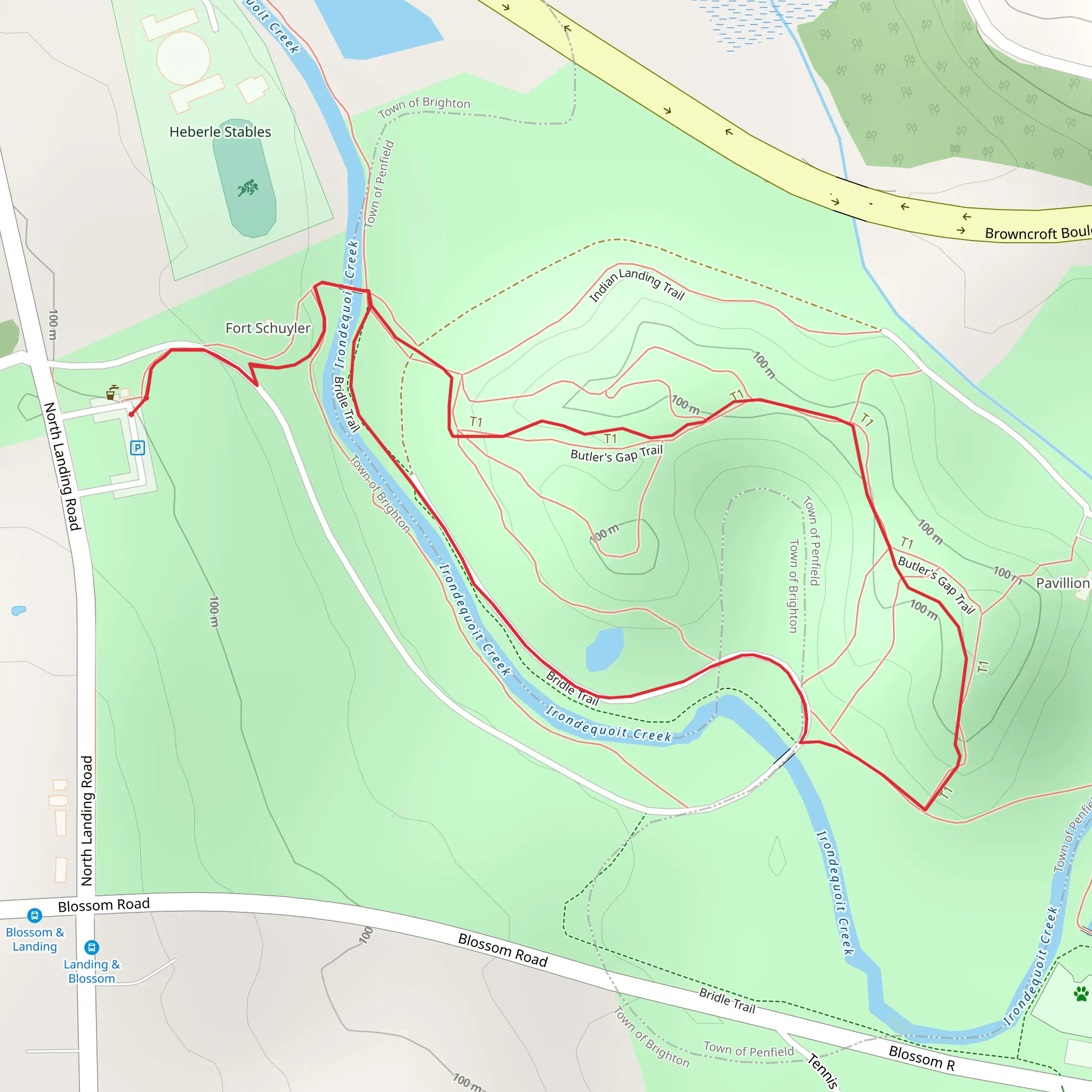 Indian Landing Trail Loop mobile static map