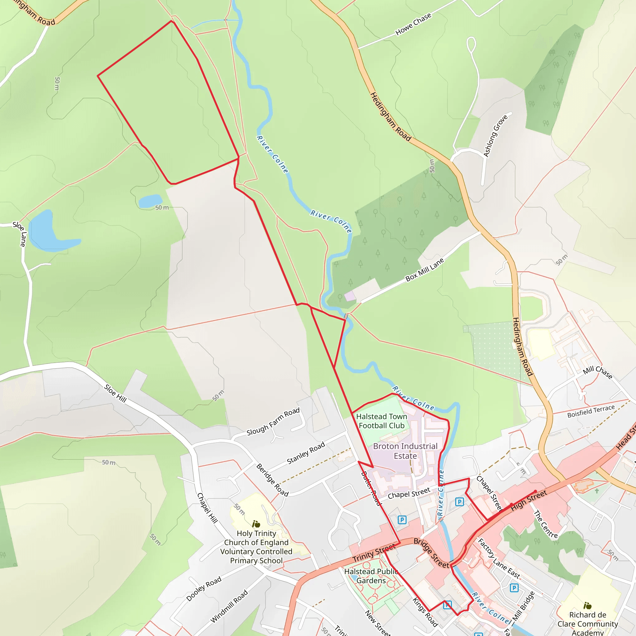 Halstead Walk mobile static map