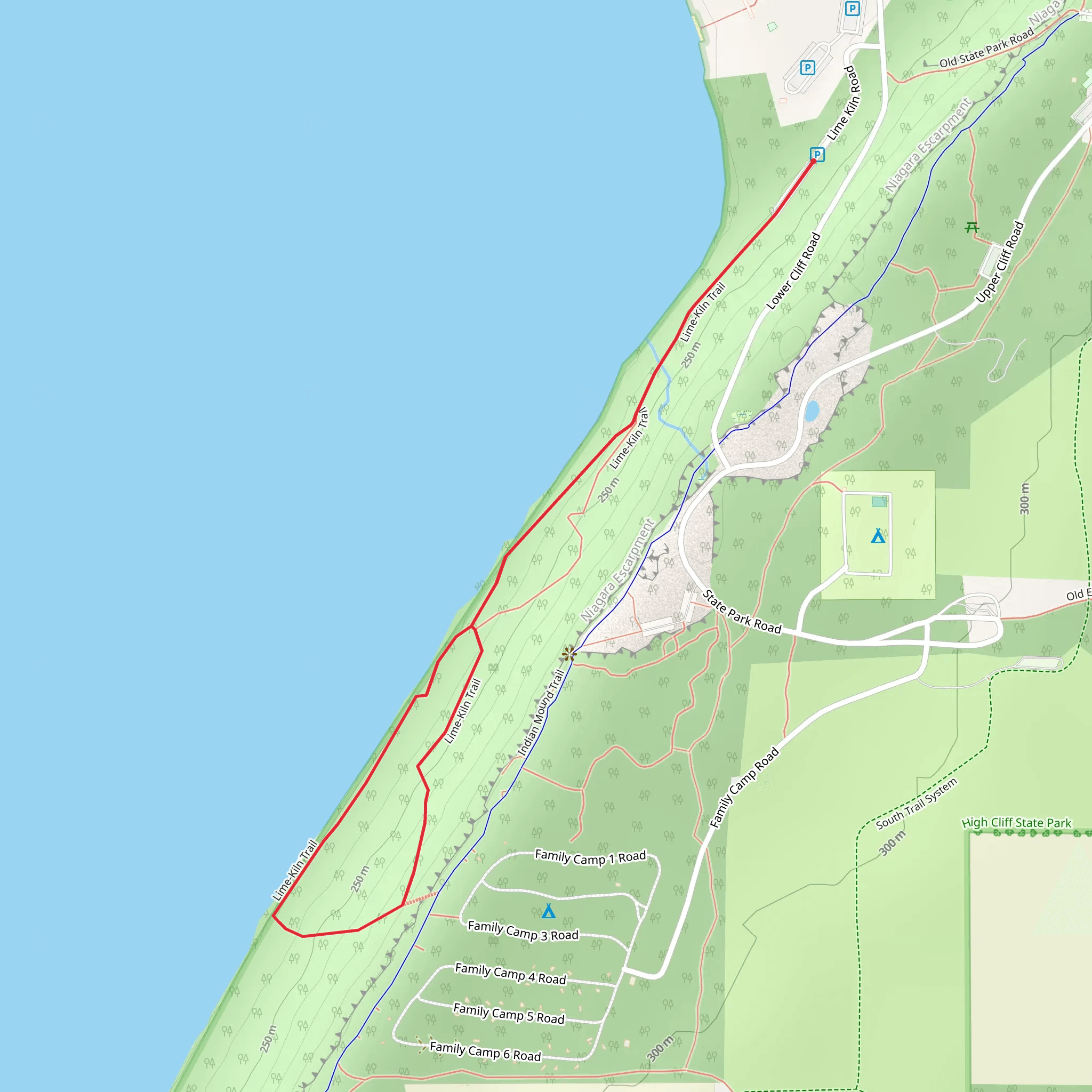 Lime-Kiln Loop Trail mobile static map