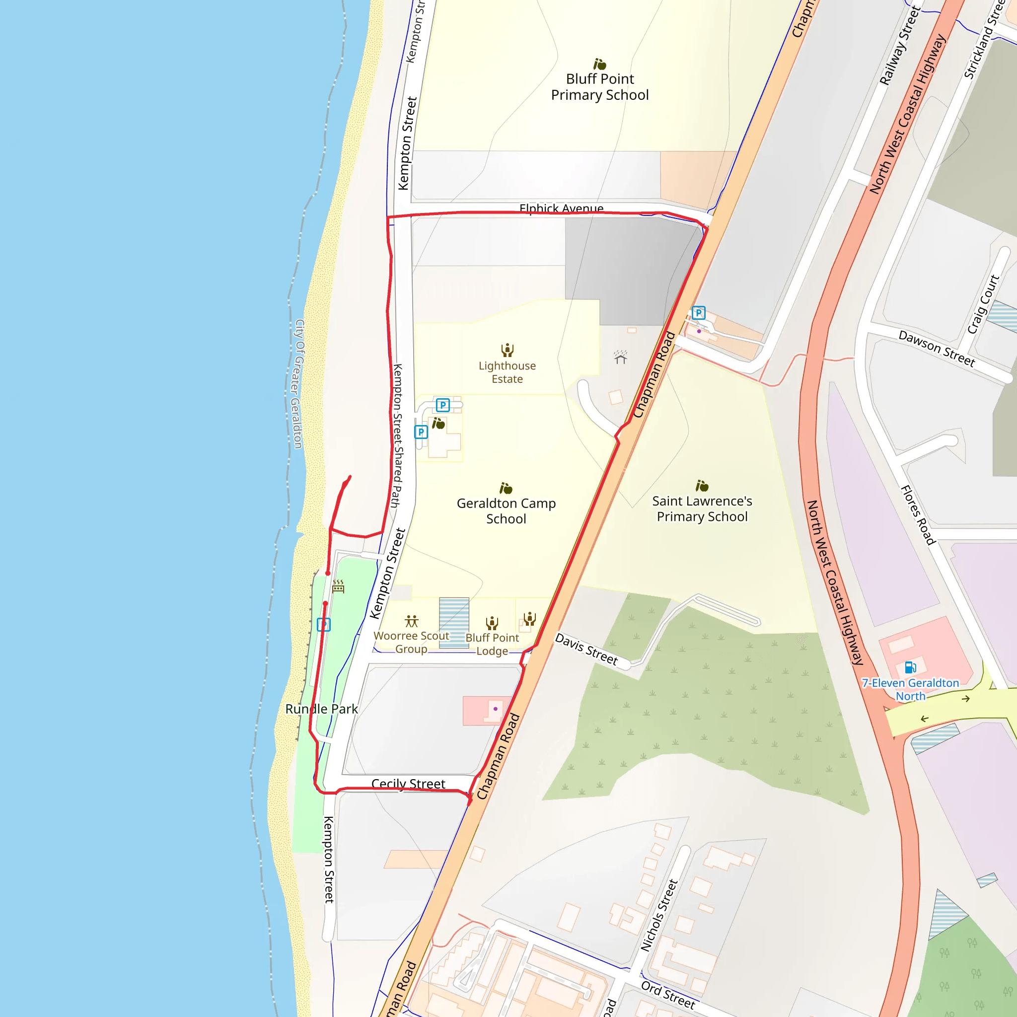 Bluff Point Heritage Trail mobile static map