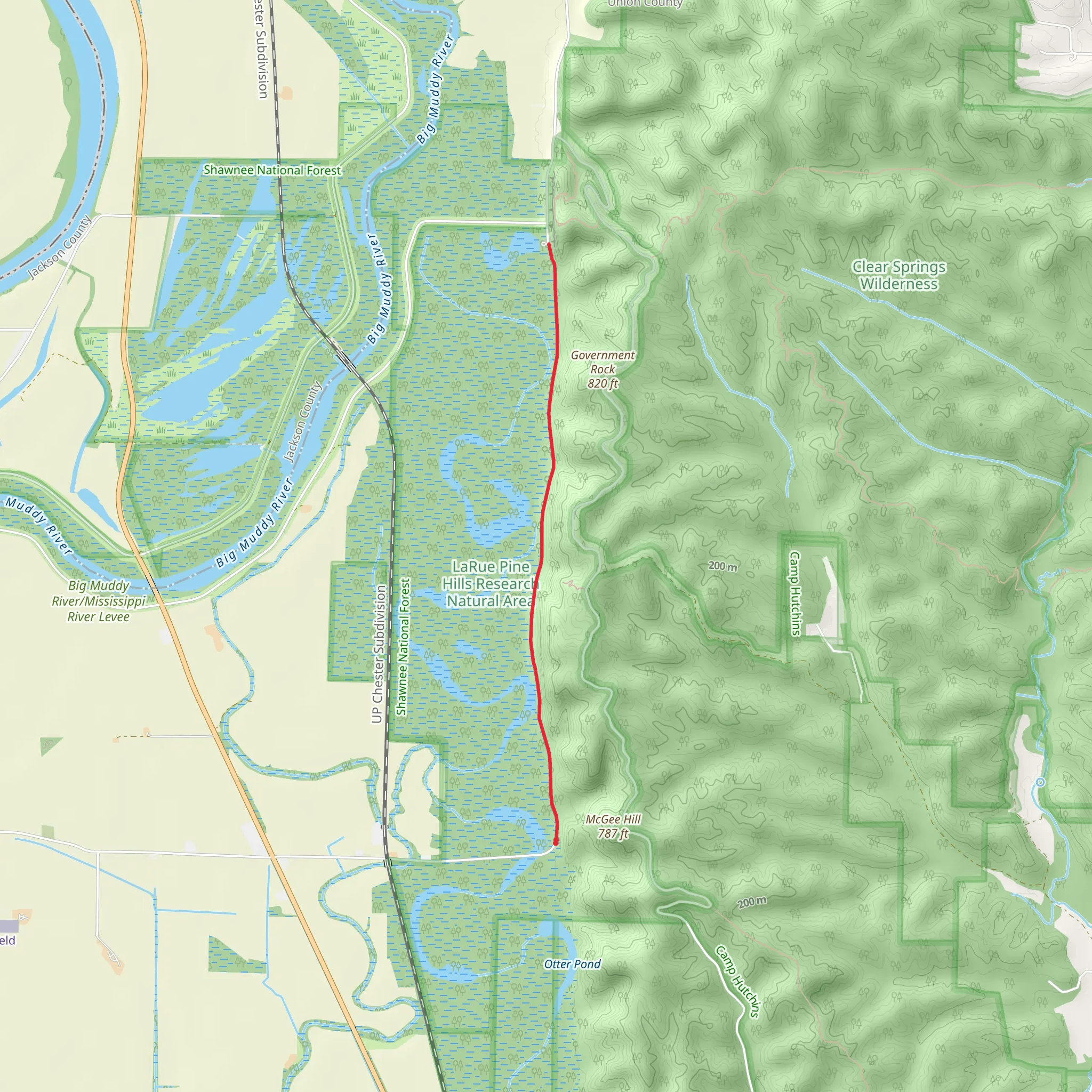 Snake Road Trail mobile static map