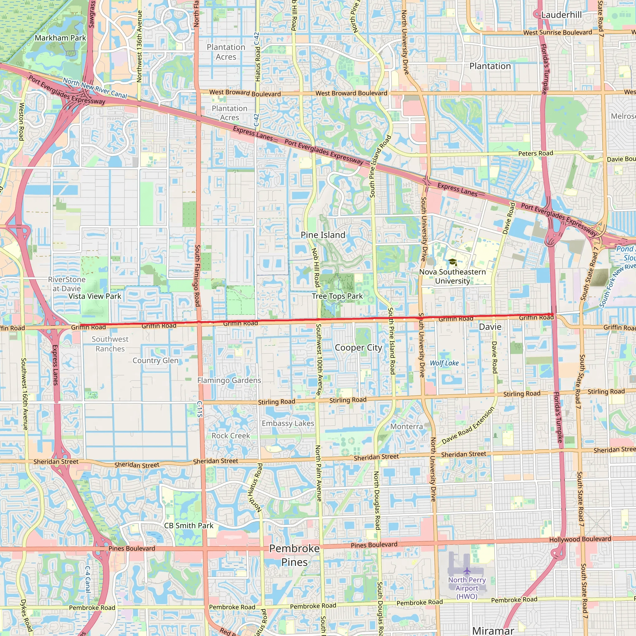 Linear Park Trail mobile static map