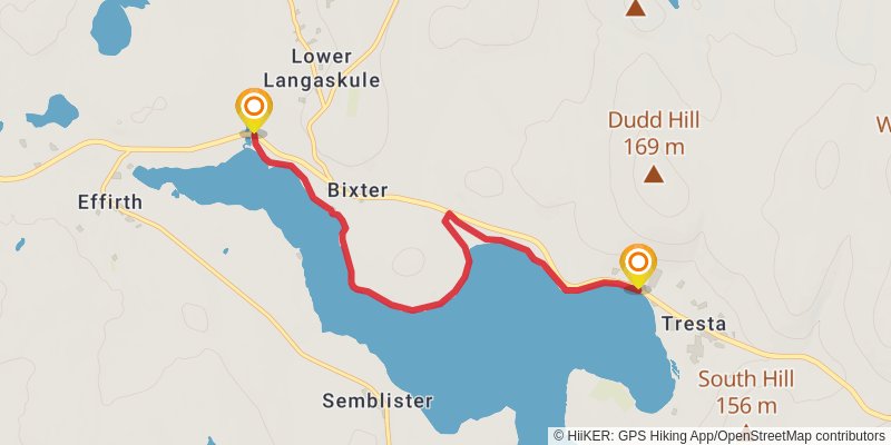 Coastal Walk of Shetland - West stage 42 Map