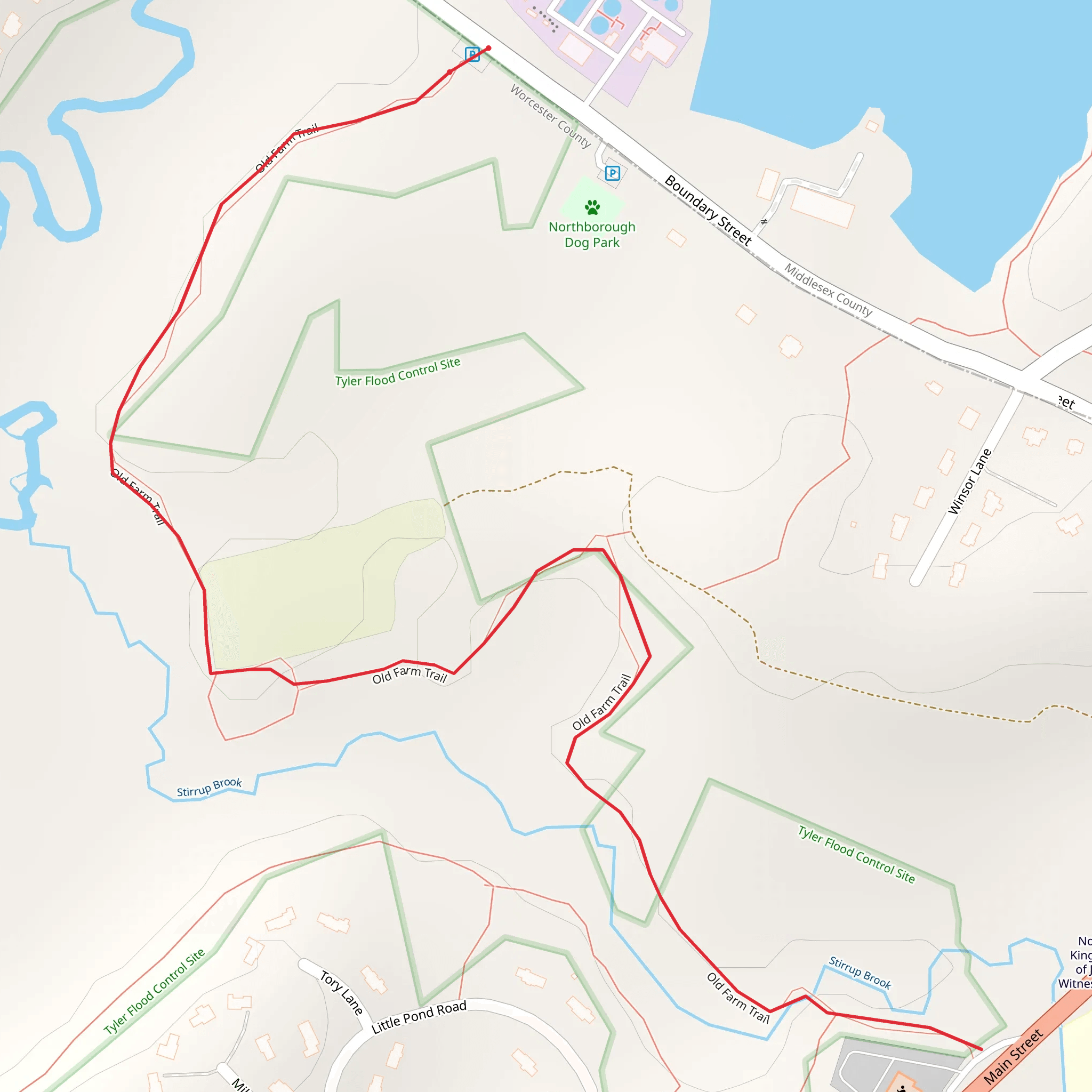 Old Farm Trail mobile static map