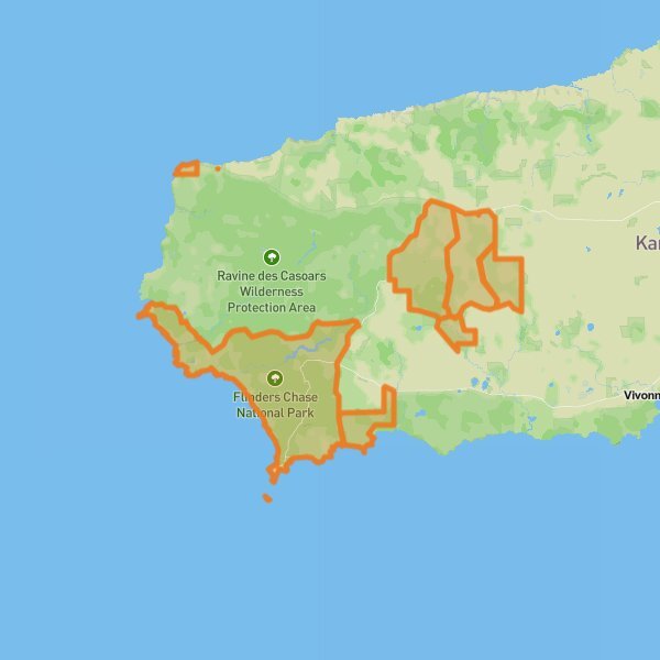 Flinders Chase National Park mobile static map