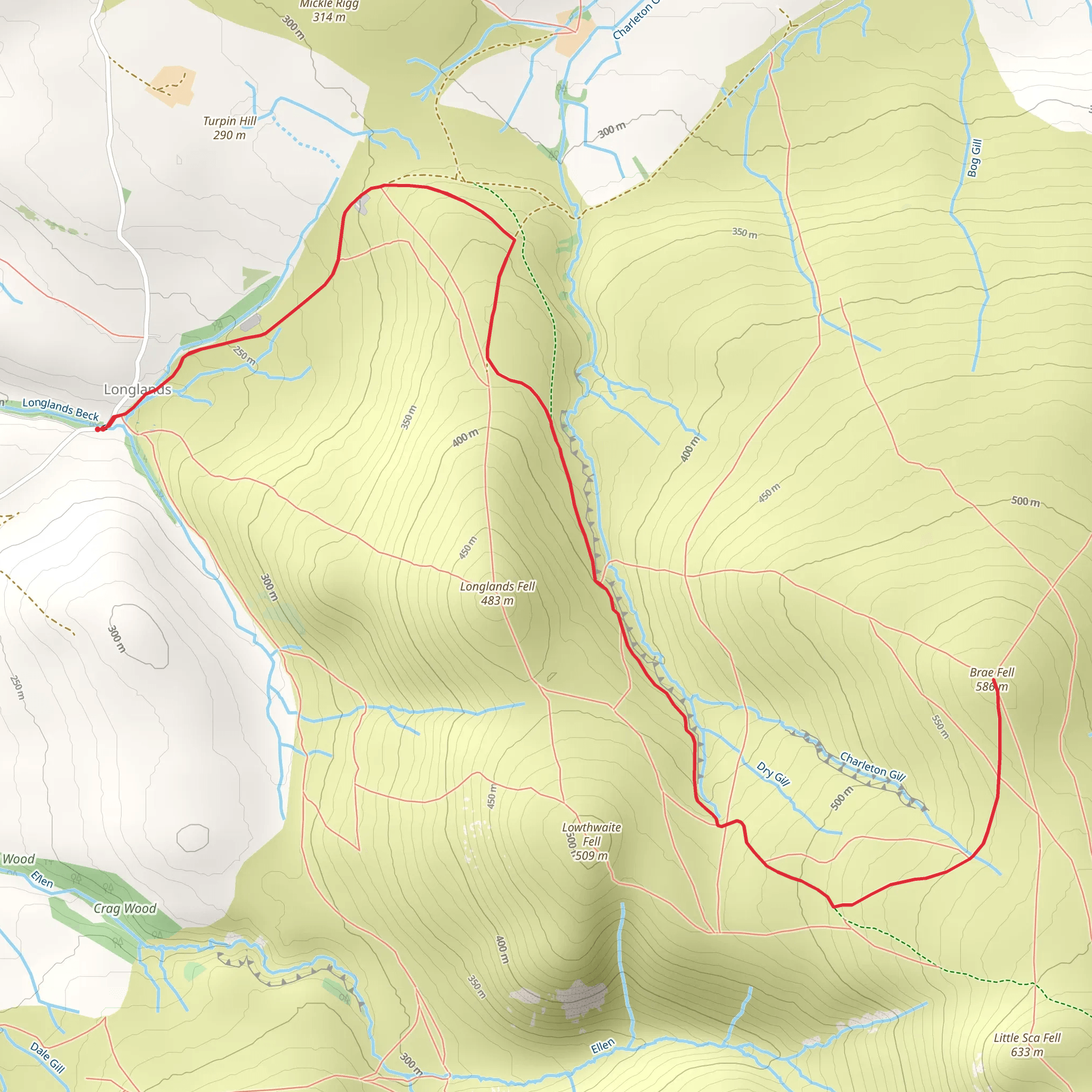 Brae Fell mobile static map