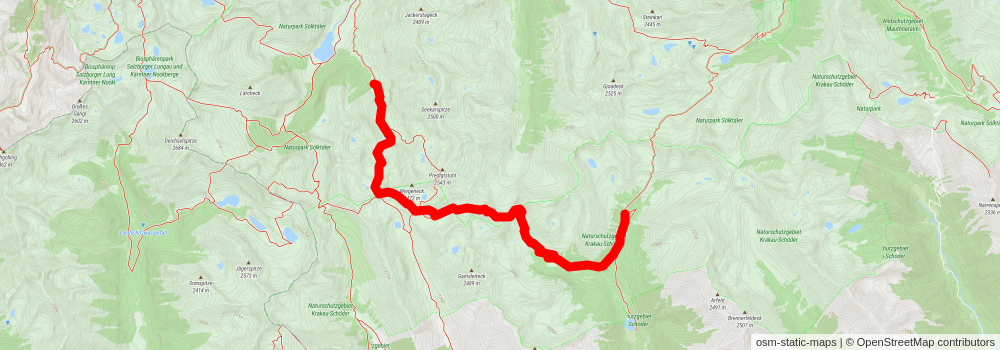 St Nikolai - Breitlahnalm Trail stage 2 Map
