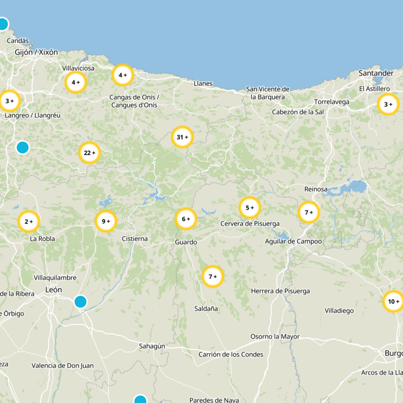 Velilla del Río Carrión Static Map