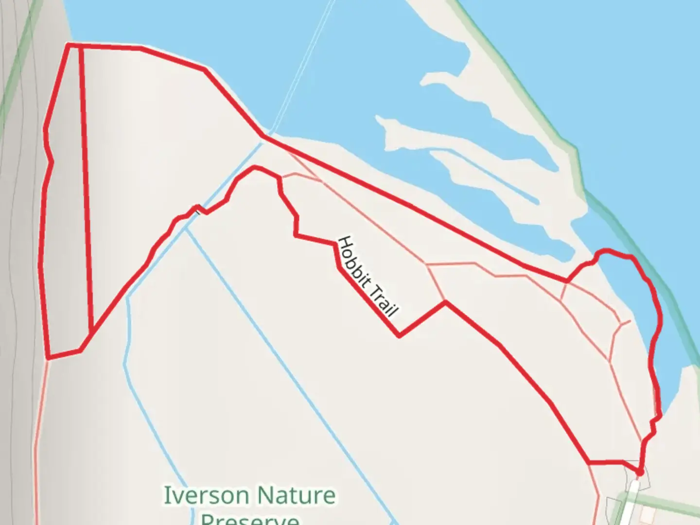 An image depicting the trail Hobbit Loop Trail and its surrounding area.