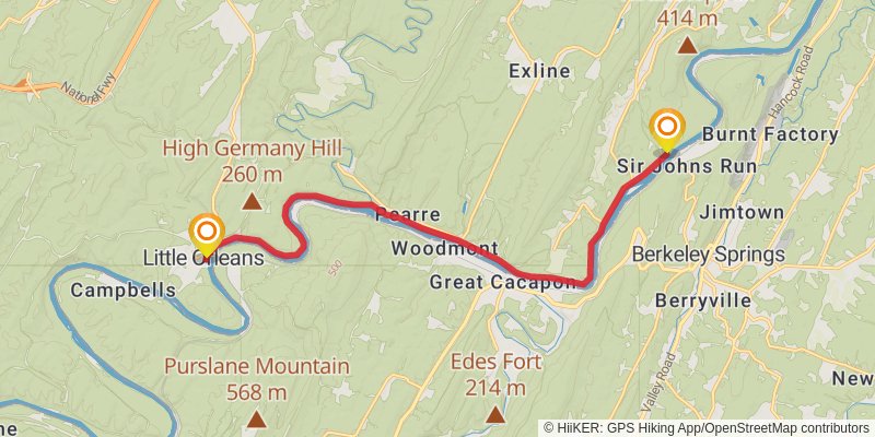 American Discovery Trail North Route stage 22 Map