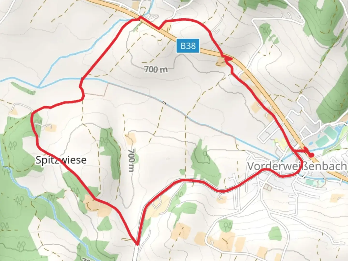 An image depicting the trail Spitzwies - Wanderweg - 42 and its surrounding area.