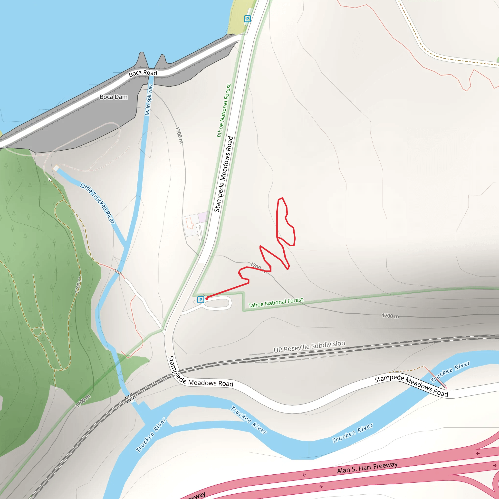 Boca Townsite Interpretive Trail mobile static map