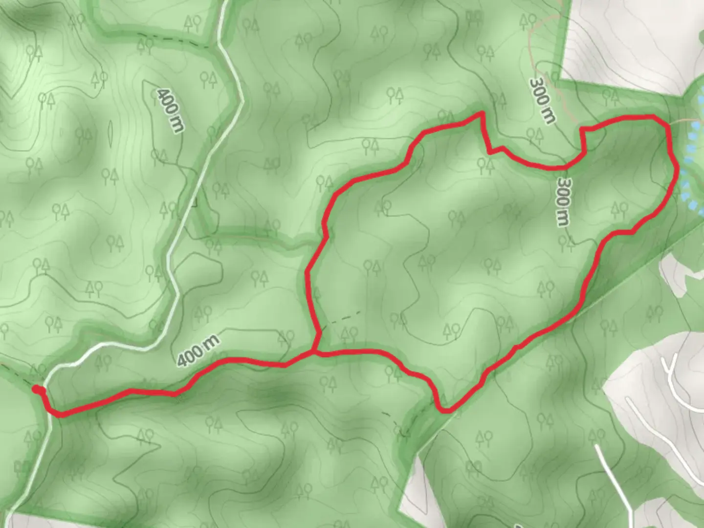 An image depicting the trail Kureelpa Falls Circuit and its surrounding area.