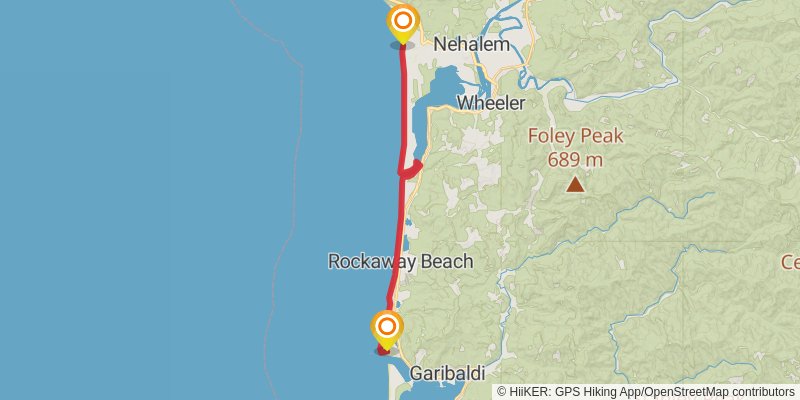 Oregon Coast Trail stage 6 Map